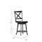 Flash Furniture Felicity Wood Crossback Swivel Counter Hght Barstool w/Padded Blk LeatherSoft Seat, Gry Wsh Walnut ES-UN1-24-GY-GG - alternate 2